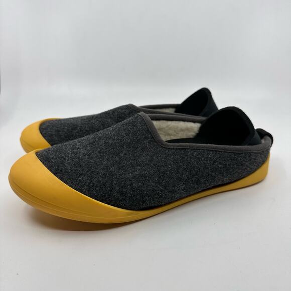Mahabis Womens Classic Wool & Neoprene Slipper Shoes US 6.5 Yellow/Gray Comfort - Picture 3 of 15